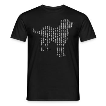 Computer Scientist Dog Admin Programmer - Men's T-Shirt - black - Front - AI Model Male 178 light (178cm)