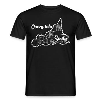 Sizilien Urlaub Italien Sicilia - Männer T-Shirt - Schwarz - Vorne - AI Model Male 178 light (178cm)