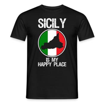 Sizilien Italien Flagge Sicilia - Männer T-Shirt - Schwarz - Vorne - AI Model Male 178 light (178cm)