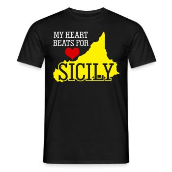 Sizilien Urlaub - Männer T-Shirt - Schwarz - Vorne - AI Model Male 178 light (178cm)