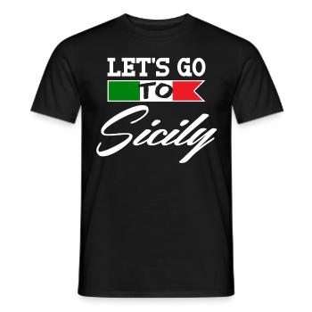 Sizilien Insel Italien Urlaub - Männer T-Shirt - Schwarz - Vorne - AI Model Male 178 light (178cm)