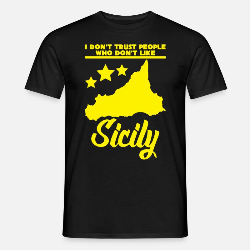 Sicilien - Mænd T-shirt - sort