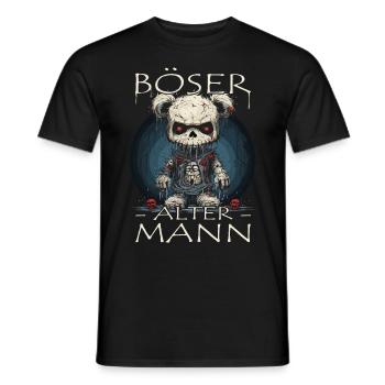 Böser alter Mann - Biker Opa | Motorradfahrer - Männer T-Shirt - Schwarz - Vorne - AI Model Male 178 light (178cm)