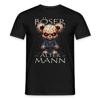 Böser alter Mann - Biker Opa | Motorradfahrer - Männer T-Shirt - Schwarz - Vorne - AI Model Male 178 light (178cm)