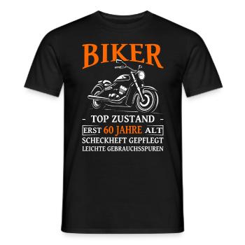Motorradfahrer & Biker 60. Geburtstag - Männer T-Shirt - Schwarz - Vorne - AI Model Male 178 light (178cm)