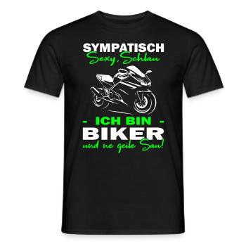 Motorcycle | Motorcyclists & Bikers Talk - Men's T-Shirt - black - Front - AI Model Male 178 light (178cm)