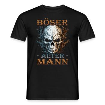 Böser alter Mann - Biker Opa | Motorradfahrer - Männer T-Shirt - Schwarz - Vorne - AI Model Male 178 light (178cm)