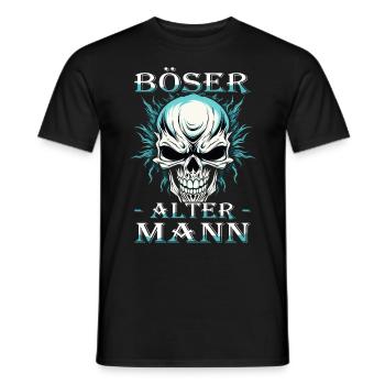Böser alter Mann - Biker Opa | Motorradfahrer - Männer T-Shirt - Schwarz - Vorne - AI Model Male 178 light (178cm)