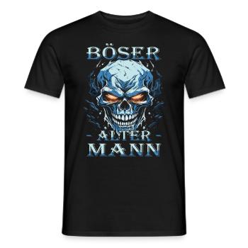 Böser alter Mann - Biker Opa | Motorradfahrer - Männer T-Shirt - Schwarz - Vorne - AI Model Male 178 light (178cm)
