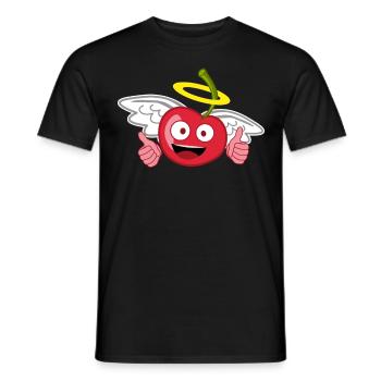 Kirschen Engel Heiligenschein Kirsche - Männer T-Shirt - Schwarz - Vorne - AI Model Male 178 light (178cm)