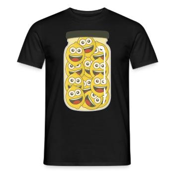 Zitronen im Glas Zitrone - Männer T-Shirt - Schwarz - Vorne - AI Model Male 178 light (178cm)