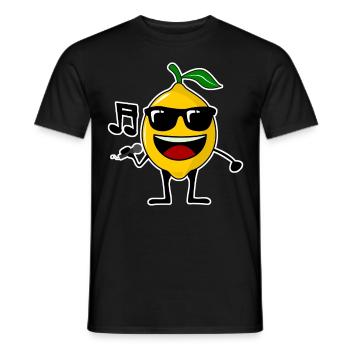 Zitrone singt Musik Zitronen - Männer T-Shirt - Schwarz - Vorne - AI Model Male 178 light (178cm)