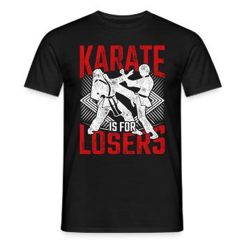 Tang Soo Do Arts Martiaux Le karaté est pour les perdants - T-shirt homme - noir - Devant - AI Model Male 178 light (178cm)