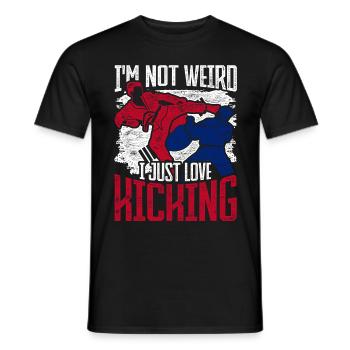 Tang so Do I'm Not Weird I Just Love Kicking - Men's T-Shirt - black - Front - AI Model Male 178 light (178cm)