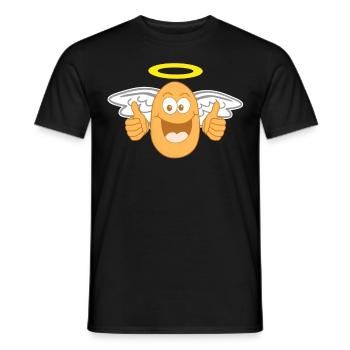 Potato Angel Potatoes - Men's T-Shirt - black - Front - AI Model Male 178 light (178cm)