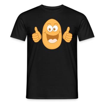 Kartoffel Daumen hoch Kartoffeln - Männer T-Shirt - Schwarz - Vorne - AI Model Male 178 light (178cm)