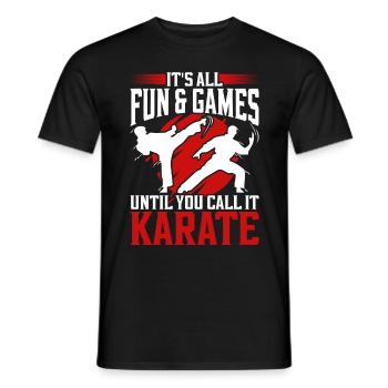 Tang Soo Do Arts Martiaux Shotokan - T-shirt homme - noir - Devant - AI Model Male 178 light (178cm)