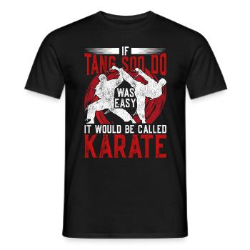 Tang Soo Do Arts Martiaux Shotokan - T-shirt homme - noir - Devant - AI Model Male 178 light (178cm)