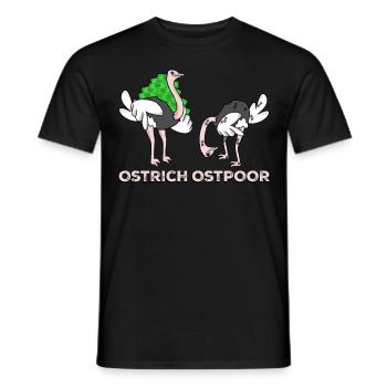 Ostrich and Ostpoor - Männer T-Shirt - Schwarz - Vorne - AI Model Male 178 light (178cm)
