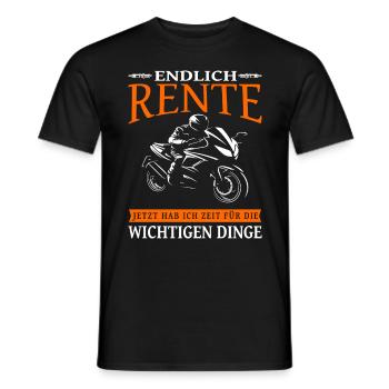 Endlich Rente Motorrad Biker Opa - Motorradfahrer - Männer T-Shirt - Schwarz - Vorne - AI Model Male 178 light (178cm)