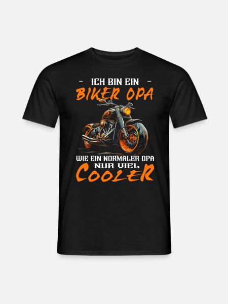 Ich bin ein Biker Opa - Motorradfahrer - Motorrad - Männer T-Shirt - Schwarz