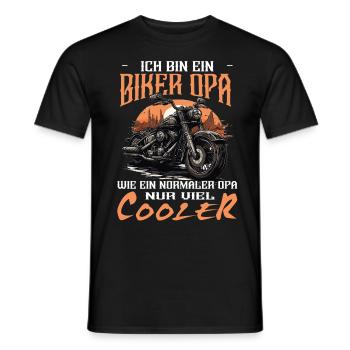 Ich bin ein Biker Opa - Motorradfahrer - Motorrad - Männer T-Shirt - Schwarz - Vorne - AI Model Male 178 light (178cm)