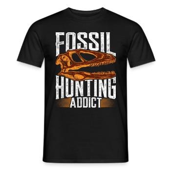 Chasseur de fossiles Paléontologie accro Paléontologie - T-shirt homme - noir - Devant - AI Model Male 178 light (178cm)