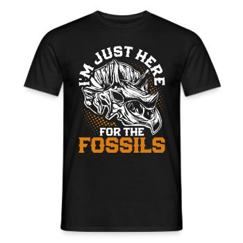 Paläontologe I'm Just Here For The Fossils - Männer T-Shirt - Schwarz - Vorne - AI Model Male 178 light (178cm)