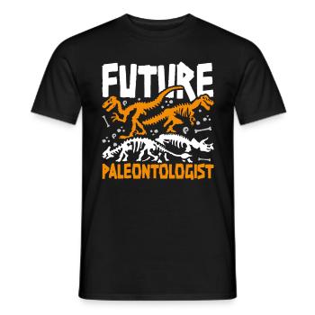 Future Paleontologist Paläontologie Paläontologe - Men's T-Shirt - black - Front - AI Model Male 178 light (178cm)