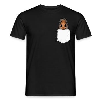 Shetland Pony Riding Shetland Pony Shetty - Men's T-Shirt - black - Front - AI Model Male 178 light (178cm)