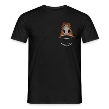 Shetlandpony Hemdtasche Shetty - Männer T-Shirt - Schwarz - Vorne - AI Model Male 178 light (178cm)