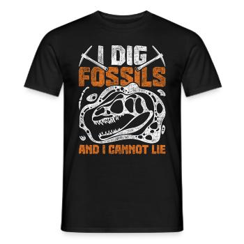 Paläontologe I Dig Fossils And I Cannot Lie - Männer T-Shirt - Schwarz - Vorne - AI Model Male 178 light (178cm)