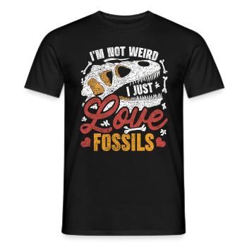 Paläontologie I'm Not Weird I Just Love Fossils - Männer T-Shirt - Schwarz - Vorne - AI Model Male 178 light (178cm)