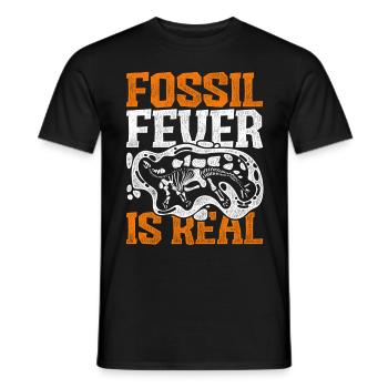 Fossil Fever Is Real Paläontologie Paläontologe - Männer T-Shirt - Schwarz - Vorne - AI Model Male 178 light (178cm)