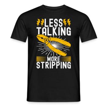 Electrician Electronics Technician - Men's T-Shirt - black - Front - AI Model Male 178 light (178cm)