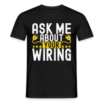 Electrician Electronics Technician - Men's T-Shirt - black - Front - AI Model Male 178 light (178cm)
