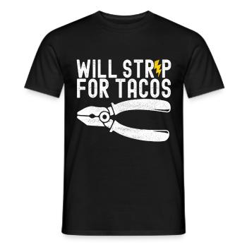 Electrician Electronics Technician - Men's T-Shirt - black - Front - AI Model Male 178 light (178cm)
