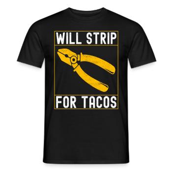 Electrician Electronics Technician - Men's T-Shirt - black - Front - AI Model Male 178 light (178cm)