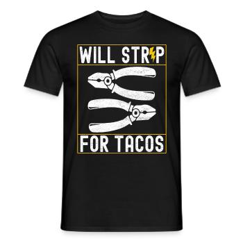 Electrician Electronics Technician - Men's T-Shirt - black - Front - AI Model Male 178 light (178cm)