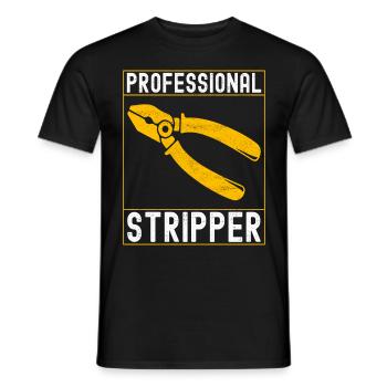 Electrician Electronics Technician - Men's T-Shirt - black - Front - AI Model Male 178 light (178cm)