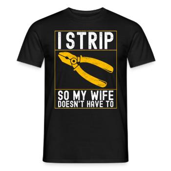 Electrician Electronics Technician - Men's T-Shirt - black - Front - AI Model Male 178 light (178cm)