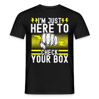 Electrician Electronics Technician - Men's T-Shirt - black - Front - AI Model Male 178 light (178cm)