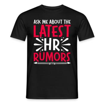 HR Manager Personalmanager HR Rumors - Männer T-Shirt - Schwarz - Vorne - AI Model Male 178 light (178cm)