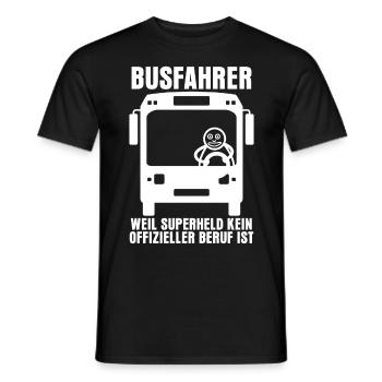 Busfahrer Busfahrerin Linienbus - Männer T-Shirt - Schwarz - Vorne - AI Model Male 178 light (178cm)