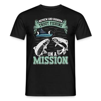 Funny Fishing Men Women - Männer T-Shirt - Schwarz - Vorne - AI Model Male 178 light (178cm)