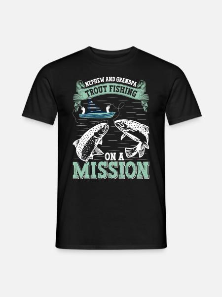 Funny Fishing Men Women - Men's T-Shirt - black