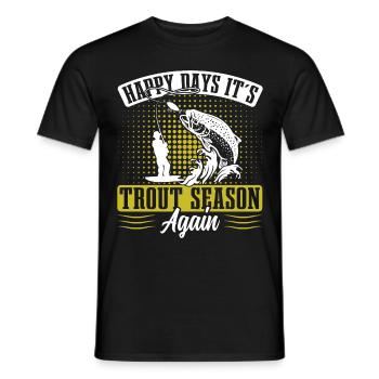 Funny Fishing Men Women - Männer T-Shirt - Schwarz - Vorne - AI Model Male 178 light (178cm)
