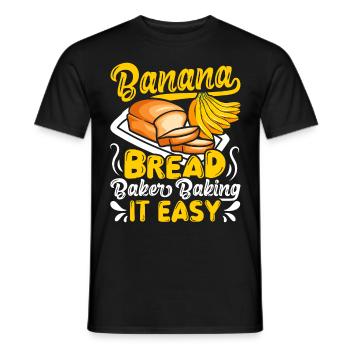 Drôle de vêtements de cuisson au pain aux bananes - T-shirt homme - noir - Devant - AI Model Male 178 light (178cm)