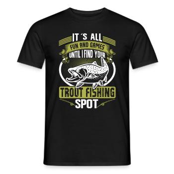 Funny Fishing Men Women - Männer T-Shirt - Schwarz - Vorne - AI Model Male 178 light (178cm)