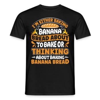 Drôle de vêtements de cuisson au pain aux bananes - T-shirt homme - noir - Devant - AI Model Male 178 light (178cm)